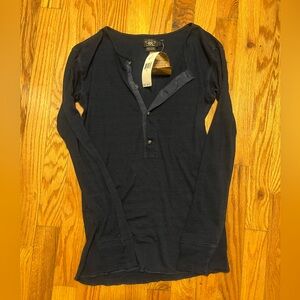 Double RL Dark Blue Long Sleeve Tee